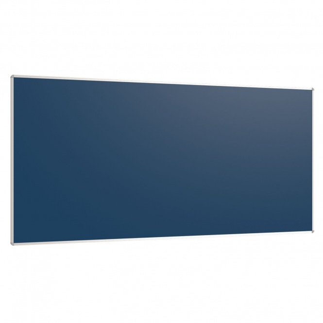 Wandtafel Stahlemaille blau, 250x120 cm, ohne Kreideablage, 